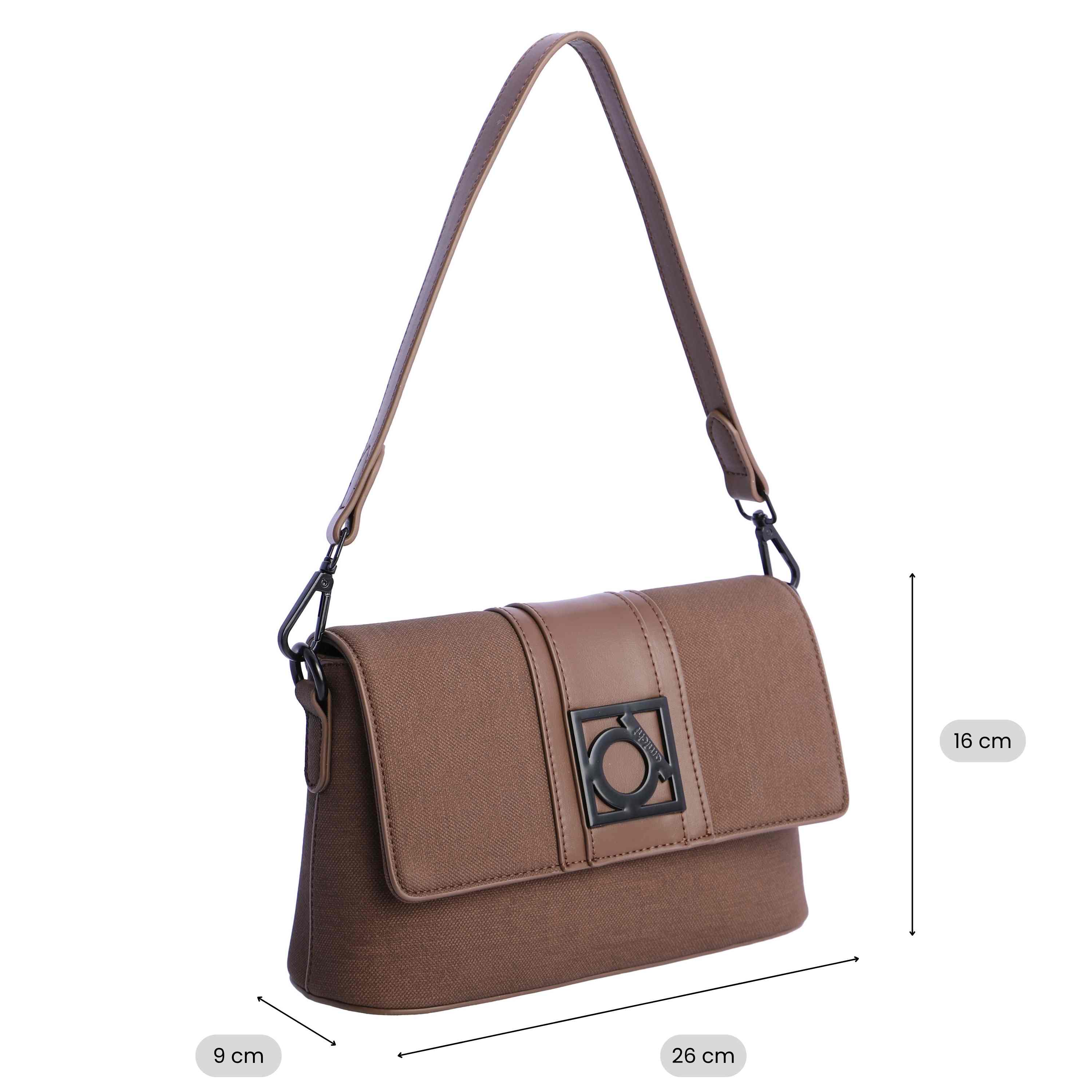 Bolso de hombro para mujer Amichi Betula de piel sintética con cremallera