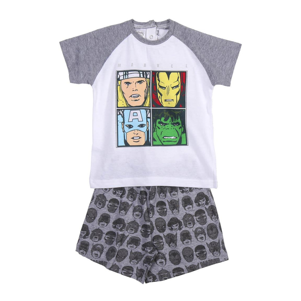 Marvel Avengers Cerdá Pijama Corto 73244 Gris Bebé - Cómodo y Estampado