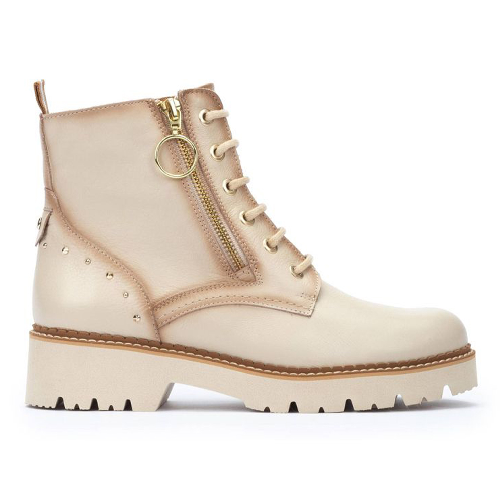 Shoes Botas Militares Mujer marca Pikolinos modelo W6S-8619 para mujer en color marfil