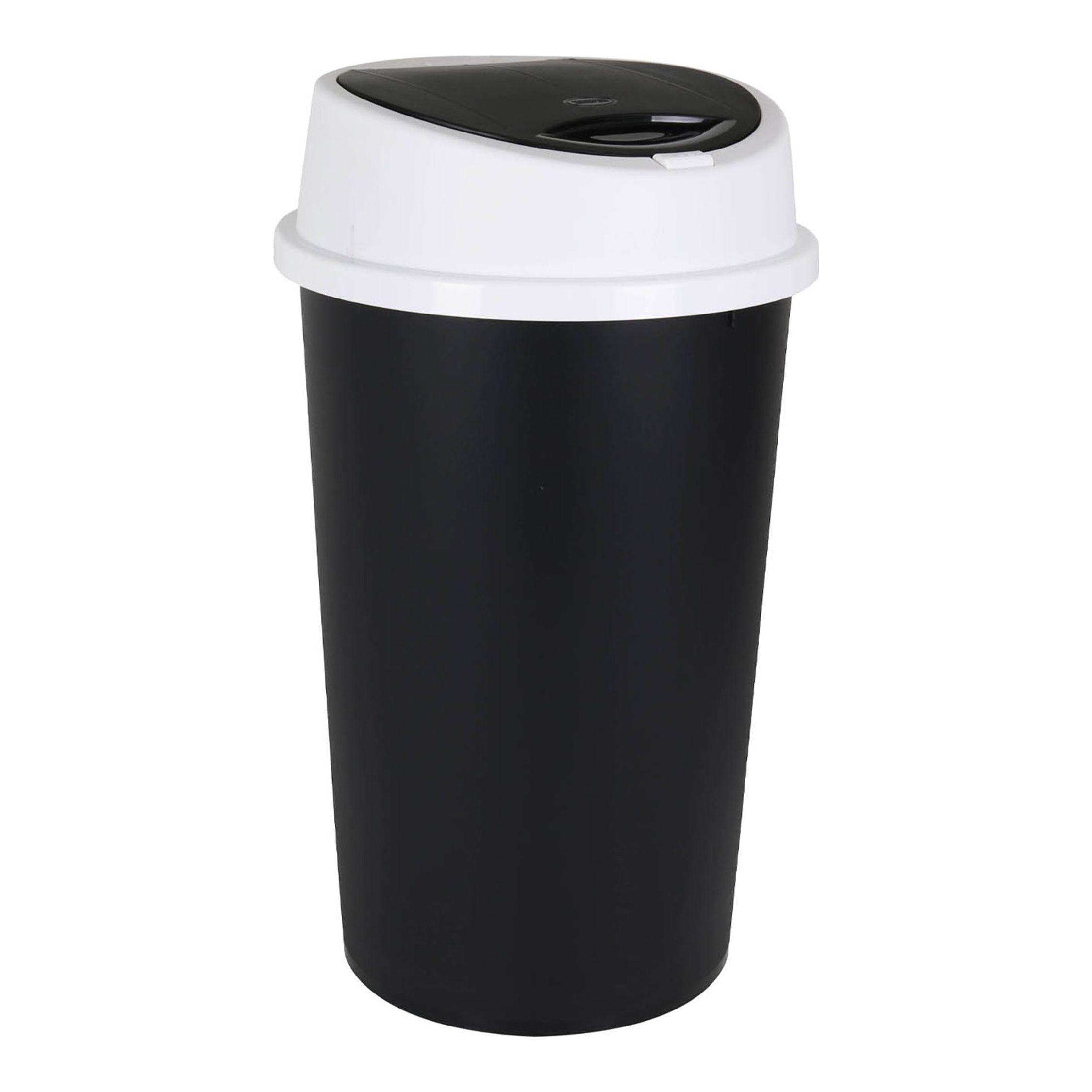Tontarelli - Cubo Basura con Tapa Push 25L Bingo, Capacidad Ampliada, Fácil de Limpiar, Diseño Elegante, Resistente a Golpes, Tapa Antiolores