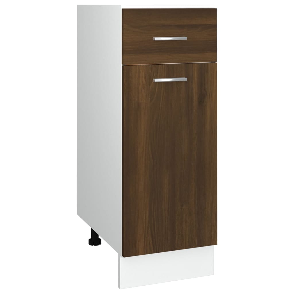 vidaXL Armario inferior cajón cocina “Lyon” madera de ingeniería en color Blanco/Roble artisan/Gris sonoma y más | almacenamiento funcional diseño moderno para baño dormitorio sala