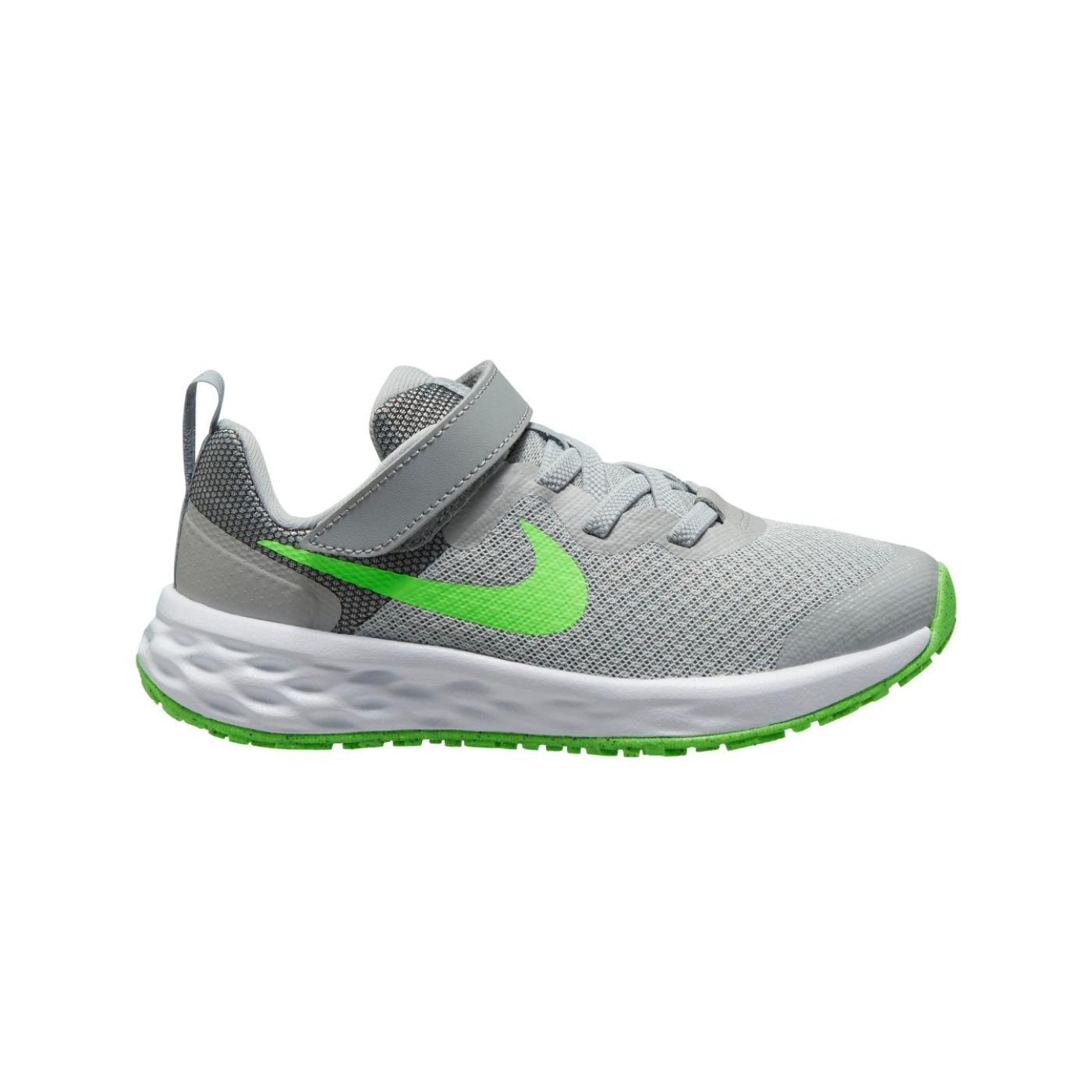 Zapatillas nike revolution 6 nn psv gris verdede niño.