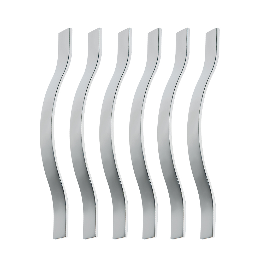 6 Un. TIRADOR Asa 128MM cromo Mueble COCINA puerta cajón Armario