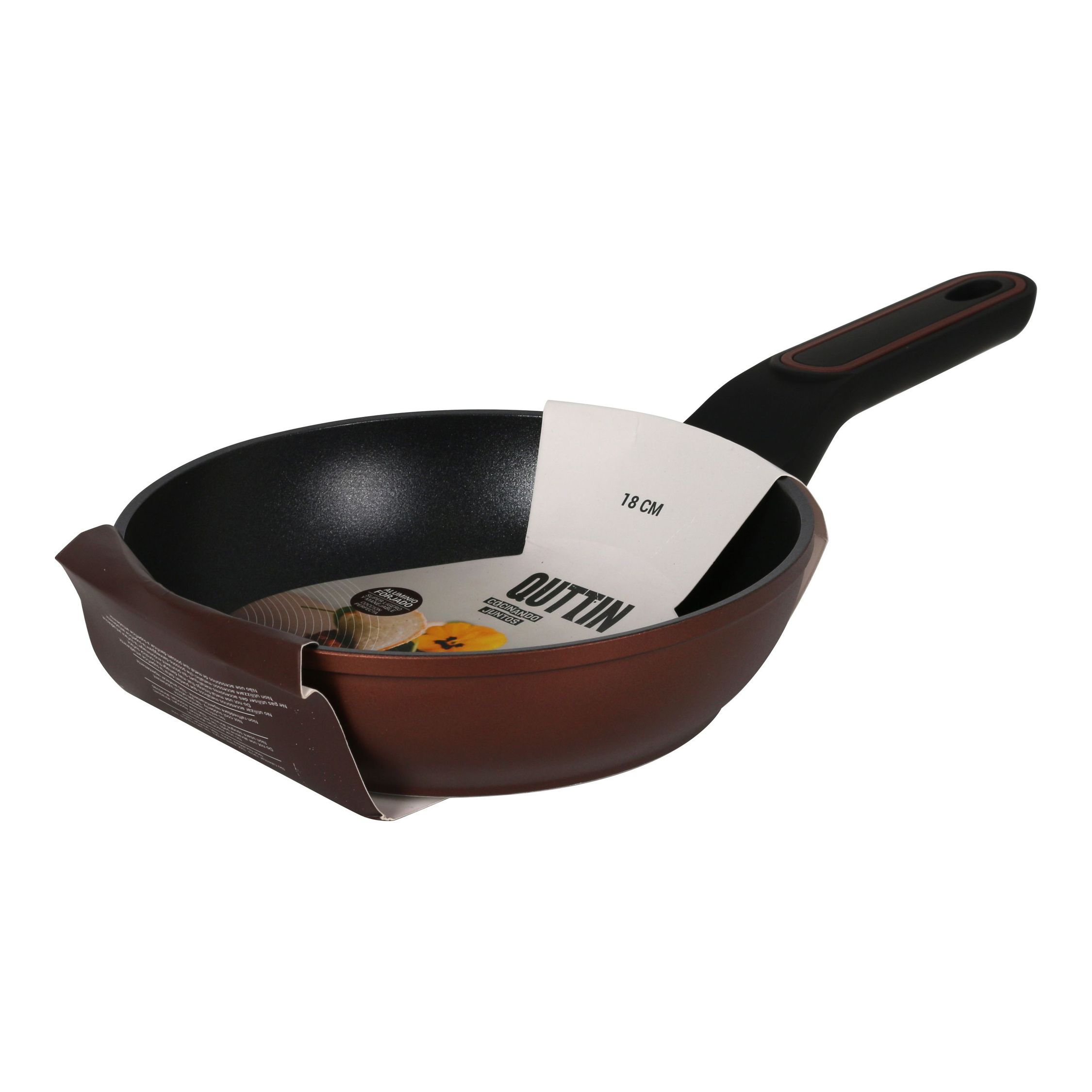 QUTTIN - Sartén Sahara 18cm de Aluminio Forjado, Full Inducción - Antiadherente Premium, Mango Ergonómico - Versátil y Resistente para Todas las Cocinas | Amystyle