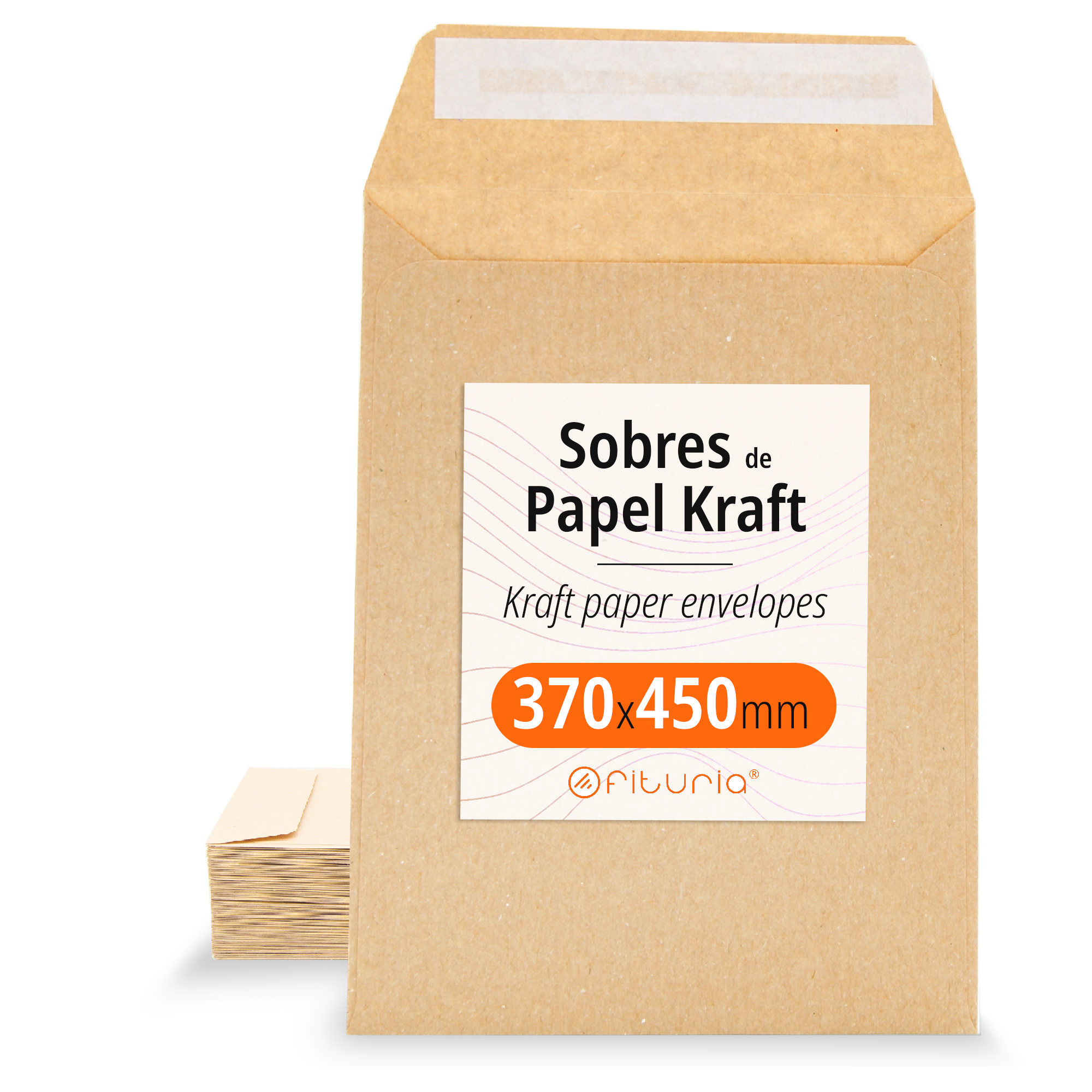 Sobres de Papel Kraft con Tira de Silicona para Invitaciones o Bolsitas de regalo de invitados en Bodas, Comuniones o Bautizos. Sobres para joyas o semillas - Ofituria