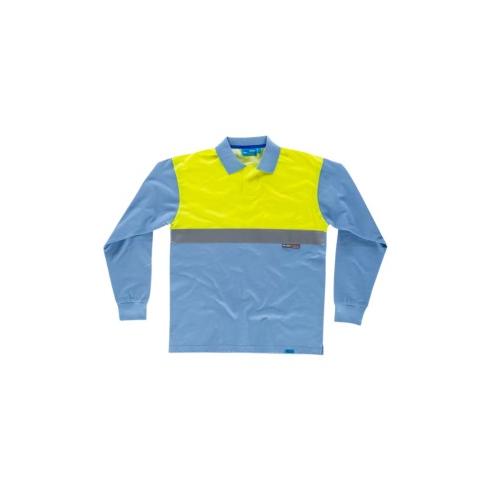Polo de Manga Larga AV con Cinta Reflectante y Protección Antibacteriana