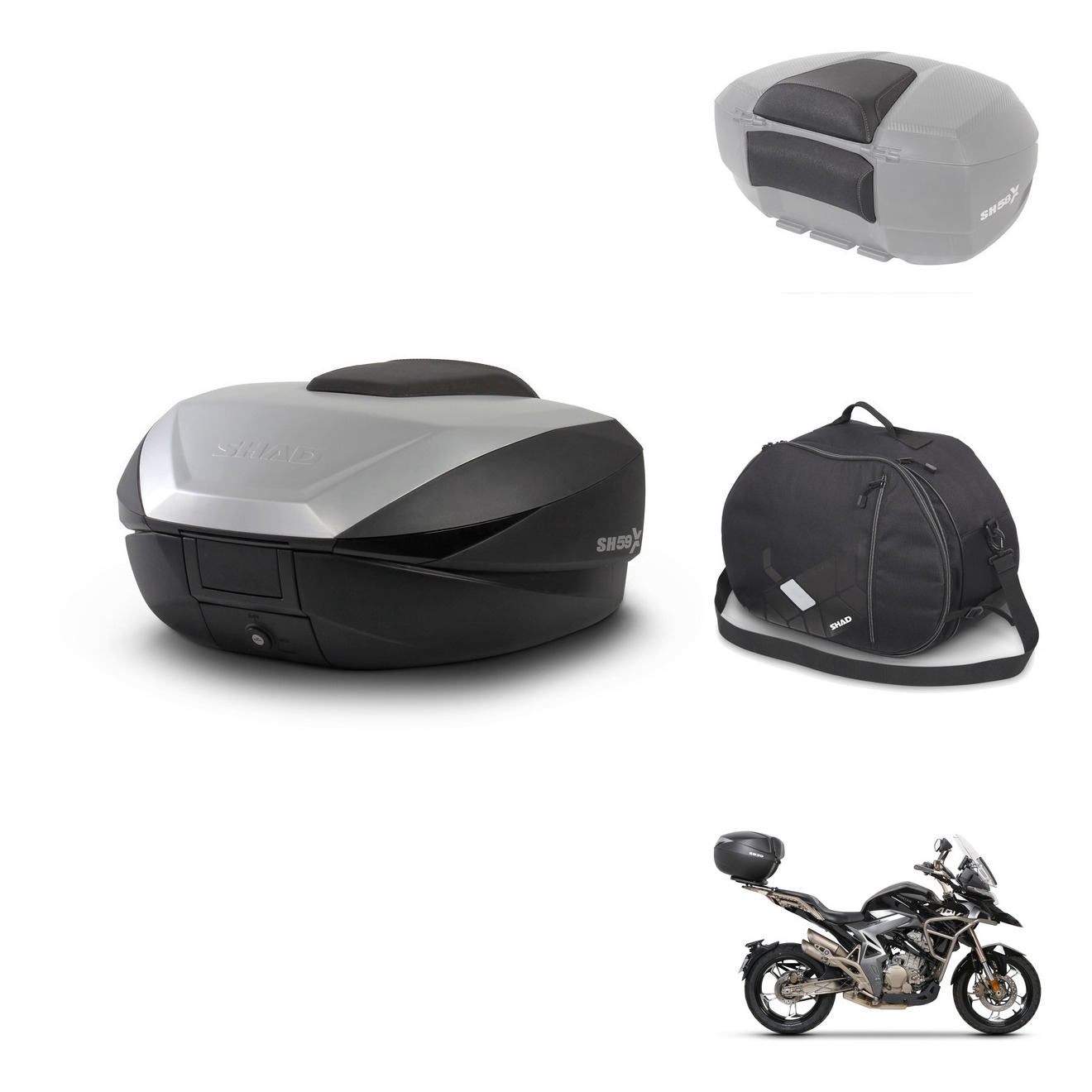 Baul Trasero + Accesorios + Herraje Montaje Sh59x Alu KIT-242337