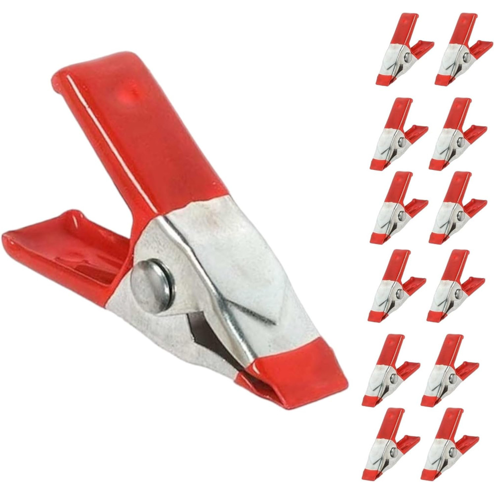 Pinzas de Resorte de Metal Recubiertas de Goma - Pack de 12 (2 Pulgadas) COSHANO
