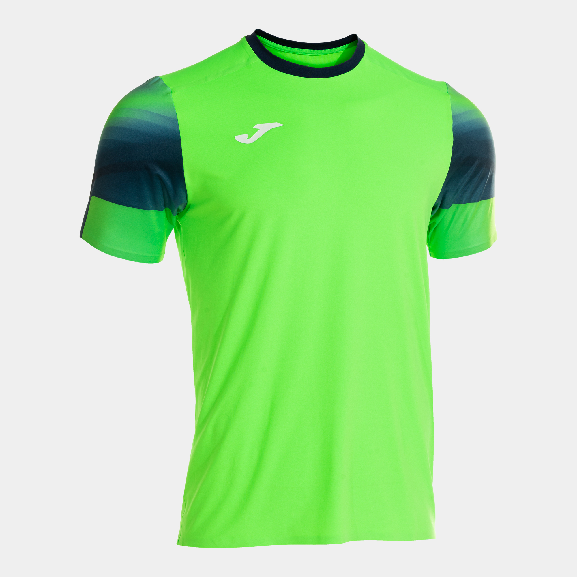 JOMA CAMISETA MANGA CORTA ELITE XI VERDE FLUOR MARINO Talla 12 (2XS) Niño Junior