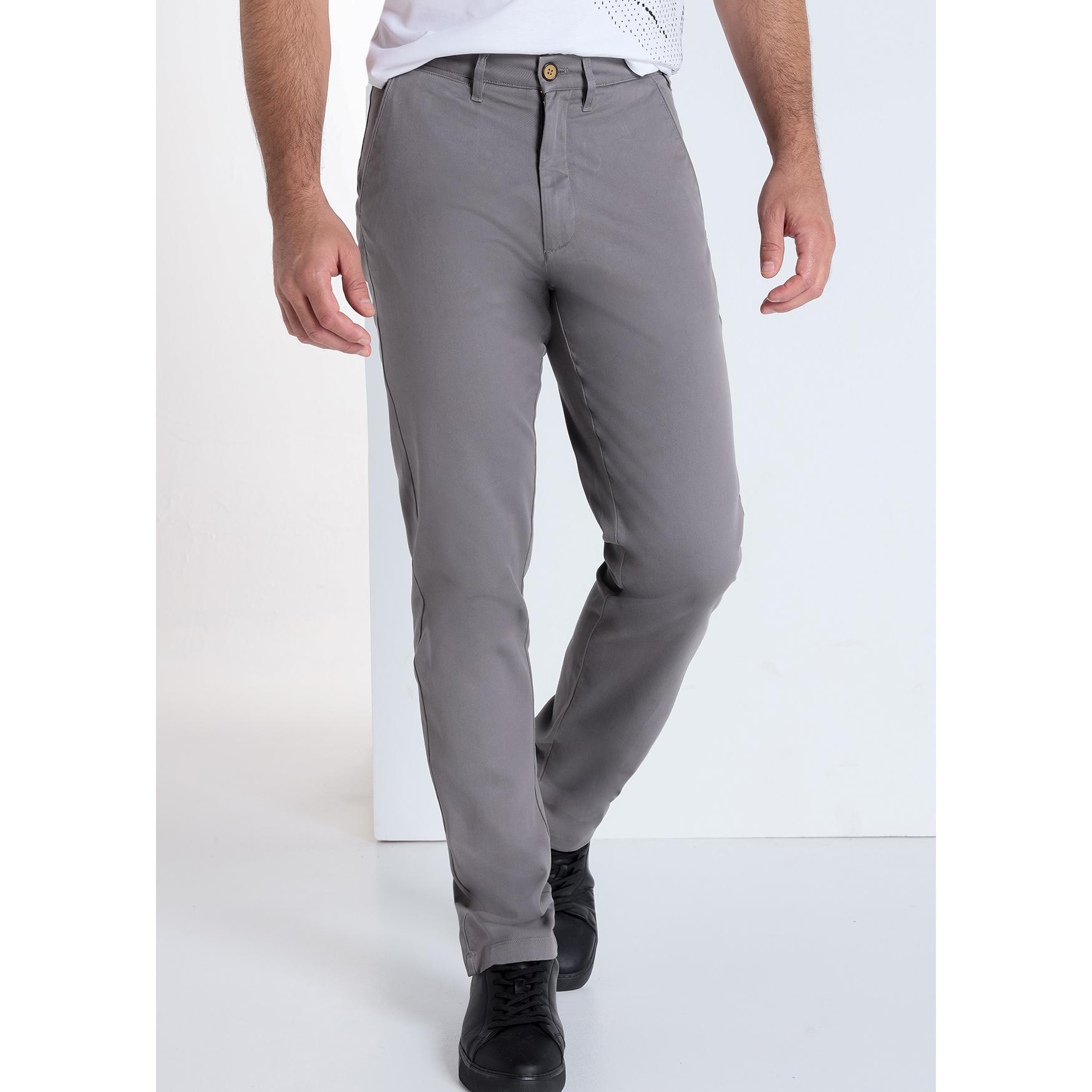 Pantalón Chino con cinturón de Cintura Media Regular - Tiro Medio- Tallaje en Pulgadas