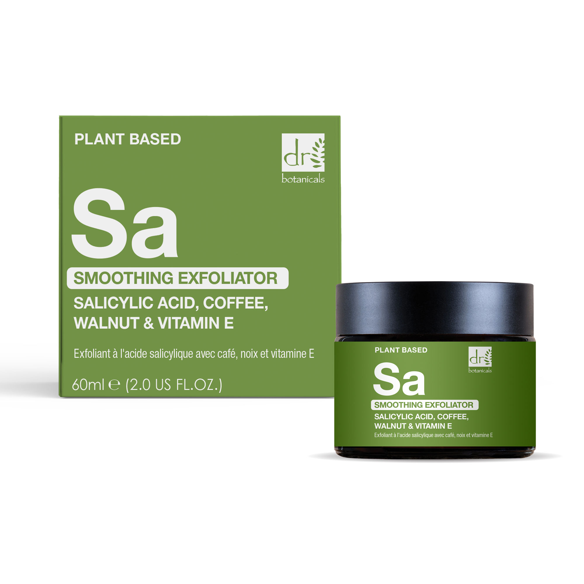 Dr Botanicals Exfoliante de Ácido Salicílico con Café, Nuez y Vitamina E 30ml