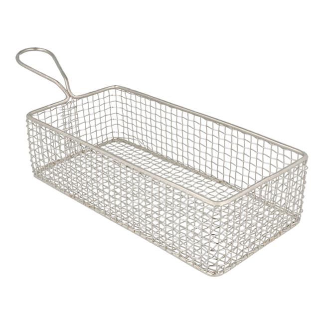 MONOUSO | Mini Freidora para Presentación Acero 22x10x6cm (6 Uds)