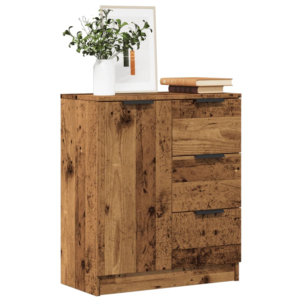 vidaXL Aparador de madera de ingeniería envejecida 60x30x70 cm en color Madera antigua/Roble artisan