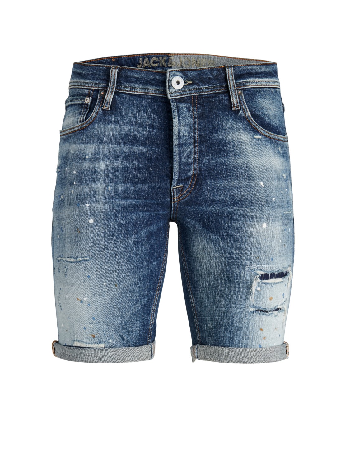 Jack & Jones mod. 12171913 Shorts 5 bolsillos tejano desgastado