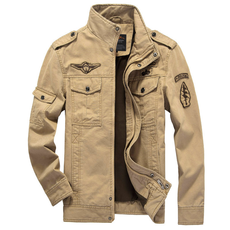 TK Nueva Chaqueta De Algodón Para Hombre 2024 Cazador Salvaje Impermeable Con Múltiples Bolsillos Para Trabajo Y Escalada En La Montaña Color Verde Militar Estilo Casual De Otoño