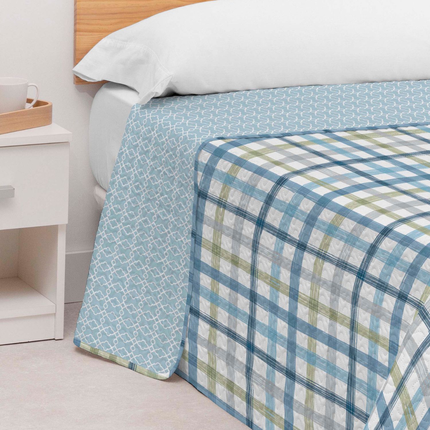 Donegal Collections - Colcha Bouti Estampada + Fundas Cojines Modelo Estampados - Disponible para cama de 90cm, cama de 105cm, cama de 135cm y cama de 150cm - Ideal para temporada de primavera, verano y entretiempo - 100% PES