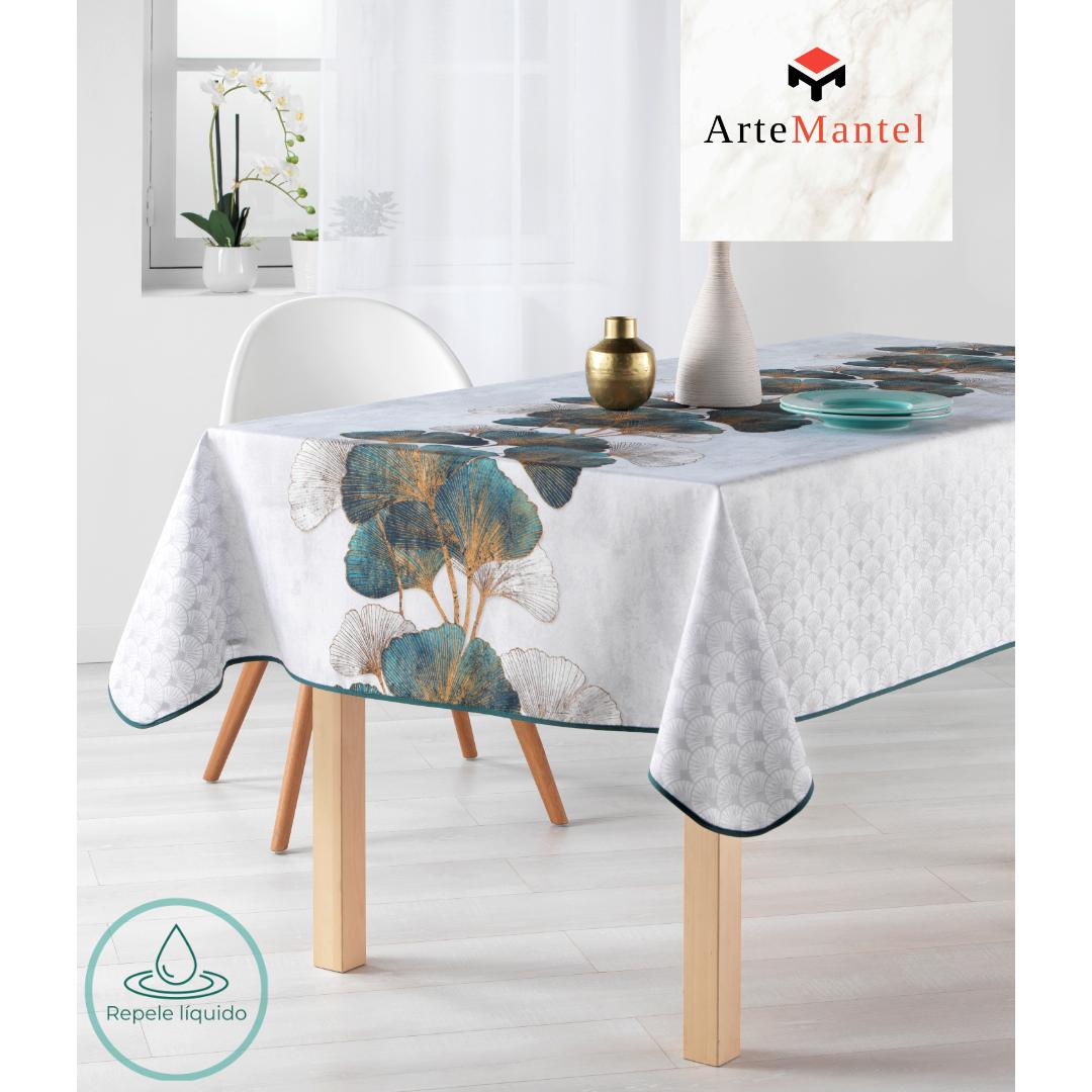 ARTEMANTEL  Mantel antimanchas GINGKO de poliester rectangular o redondo