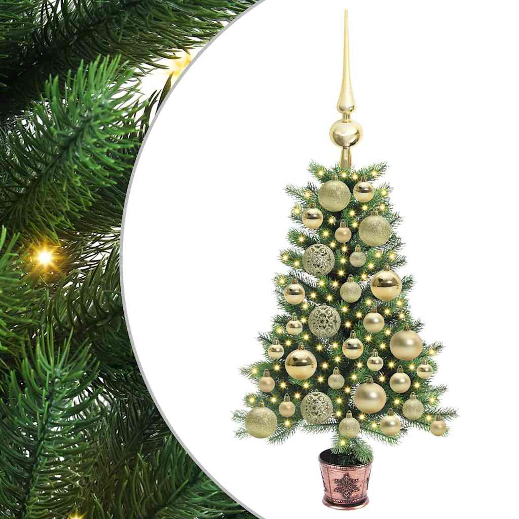 vidaXL Árbol de Navidad con 150 LED con soporte Verde 65 cm PE