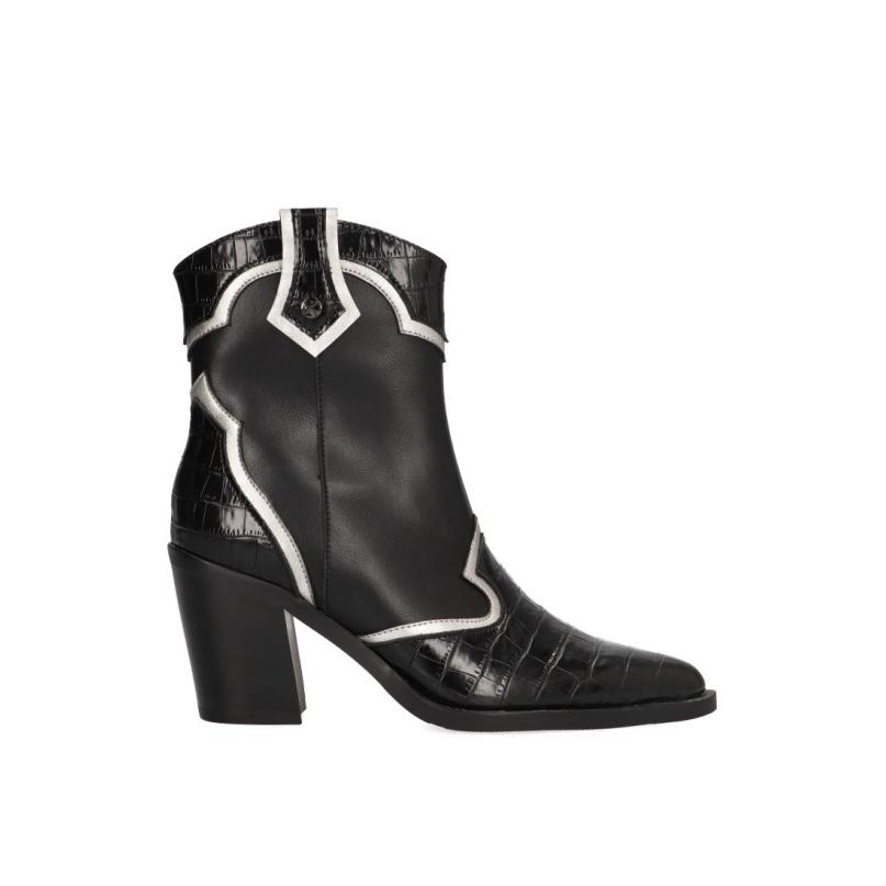 Botin Campero Etika - Mujer - Tacón Alto - Modelo 110526 - Color Negro
