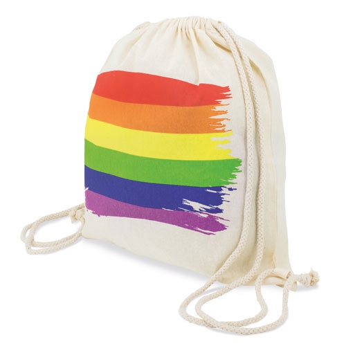 Disok Lote 20 Mochilas de Algodón Rainbow - Detalles Fiestas Orgullo Gay y Lesbiana