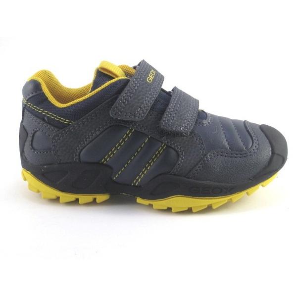 Geox .J841VA Azul Marino. New Savage Boy. Zapato para niños con puntera reforzada y velcros ajustables.