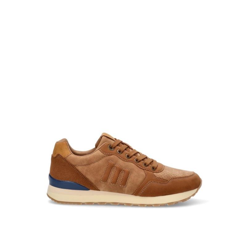 Zapatillas Casual Mustang - Hombre - Suela Plana - Modelo 84755 - Color Cuero