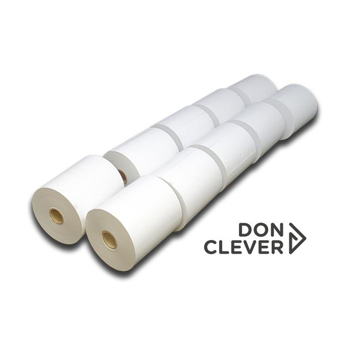 Don Clever Papel térmico TPV, registradoras, paquete 10 rollos 57x55mm