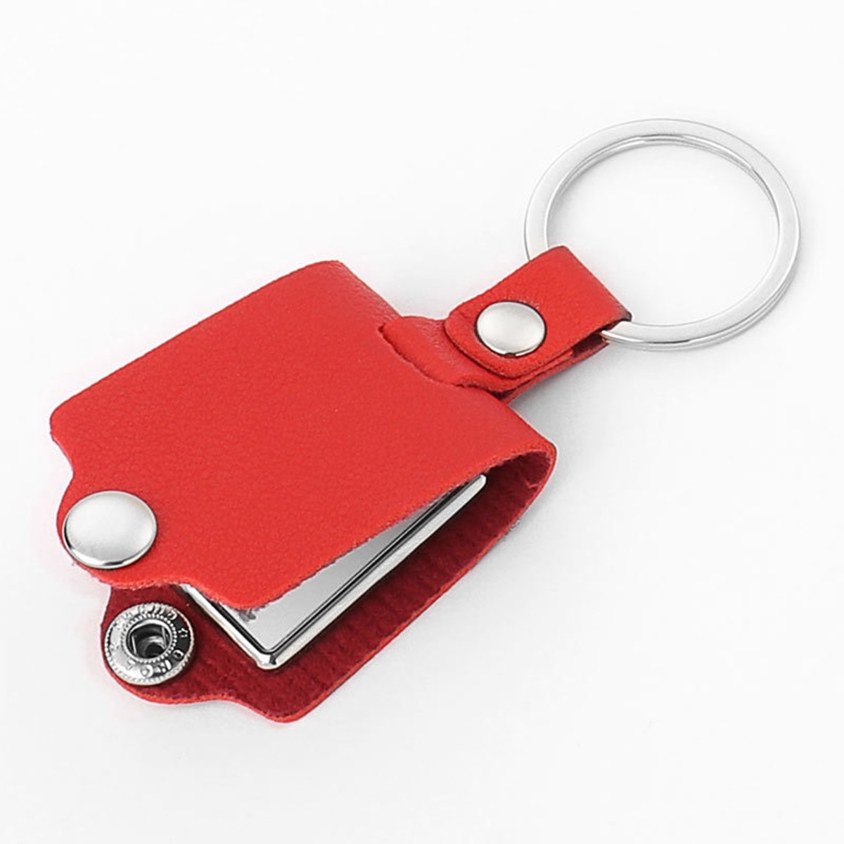 Lege foto sleutelhanger, foto sleutelhanger leren hoesje sleutelhanger unieke foto clip accessoires lege foto sleutelhanger geschikt voor diverse - Rood