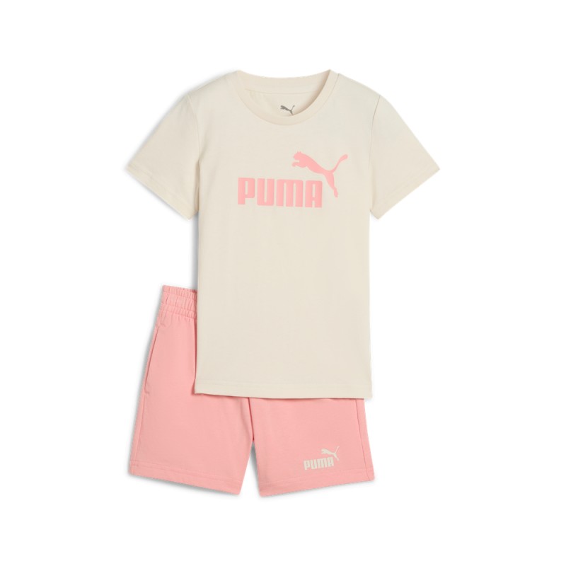 Conjunto Puma Rosa Niña Ess No 1 Logo Tee 21 Rosa 685240-21