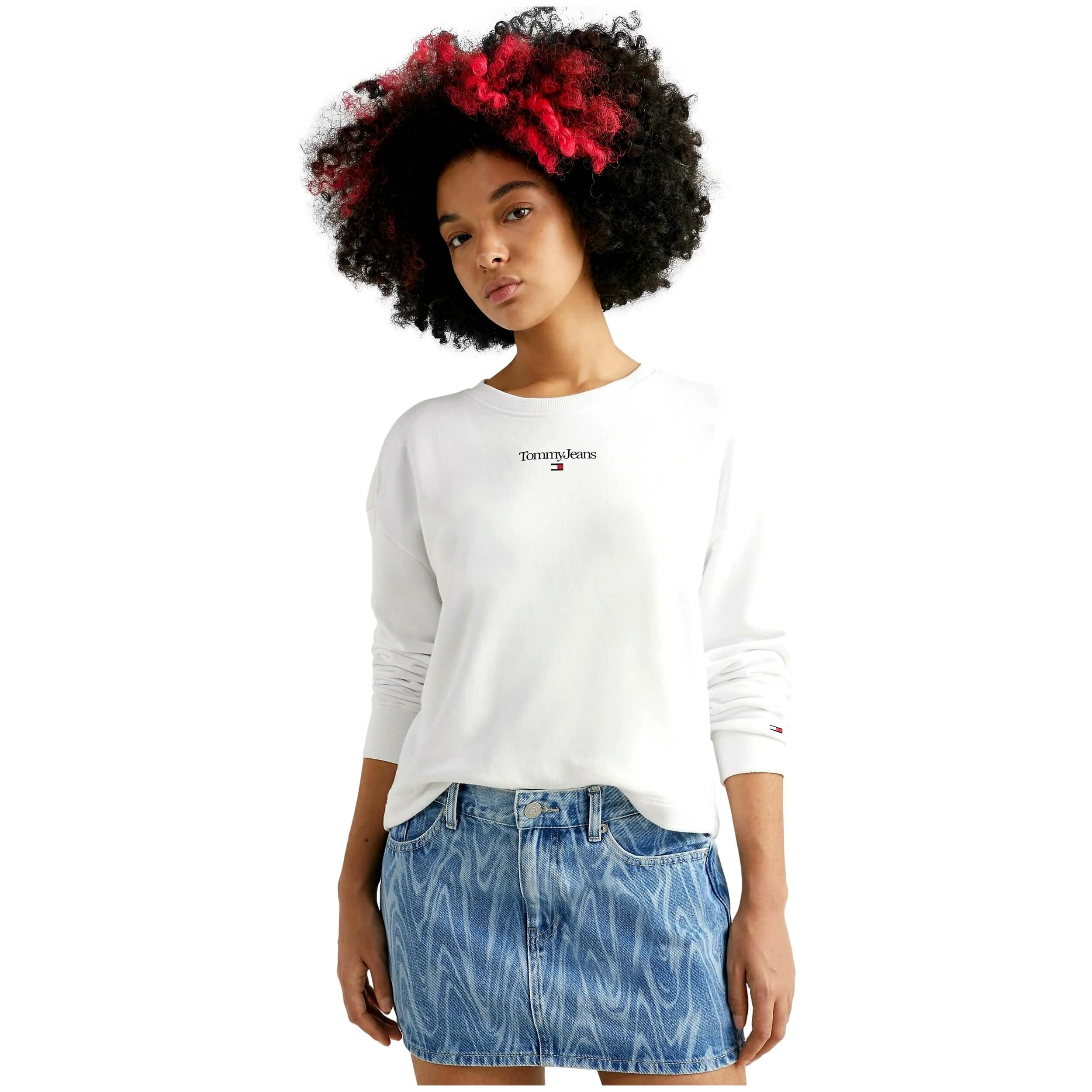 Sudaderas Sin Capucha Tommy Hilfiger modelo DW0DW15409YBR para Mujer en color Blanco