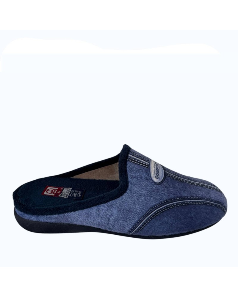 Gema Garcia - Zapatillas de casa GEMA 11805 de denim con suela antideslizante para hombre, cómodas y modernas fabricadas en España