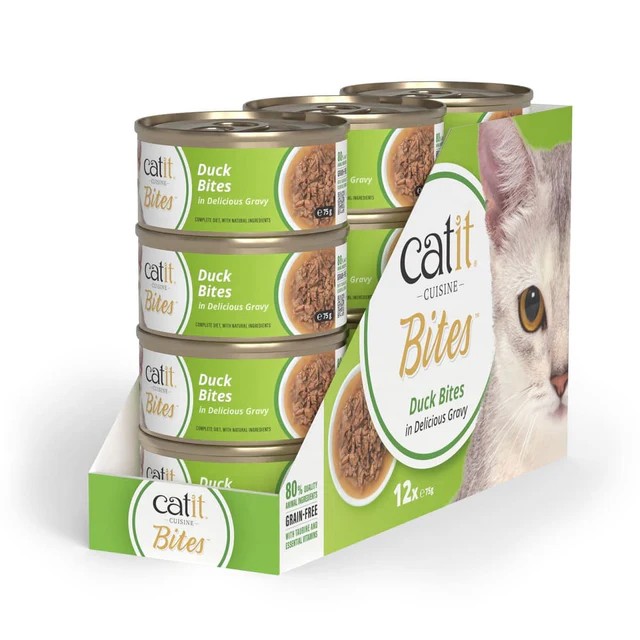 Catit Cuisine Bites - Trocitos de Pato en Salsa para Gatos - 75 g