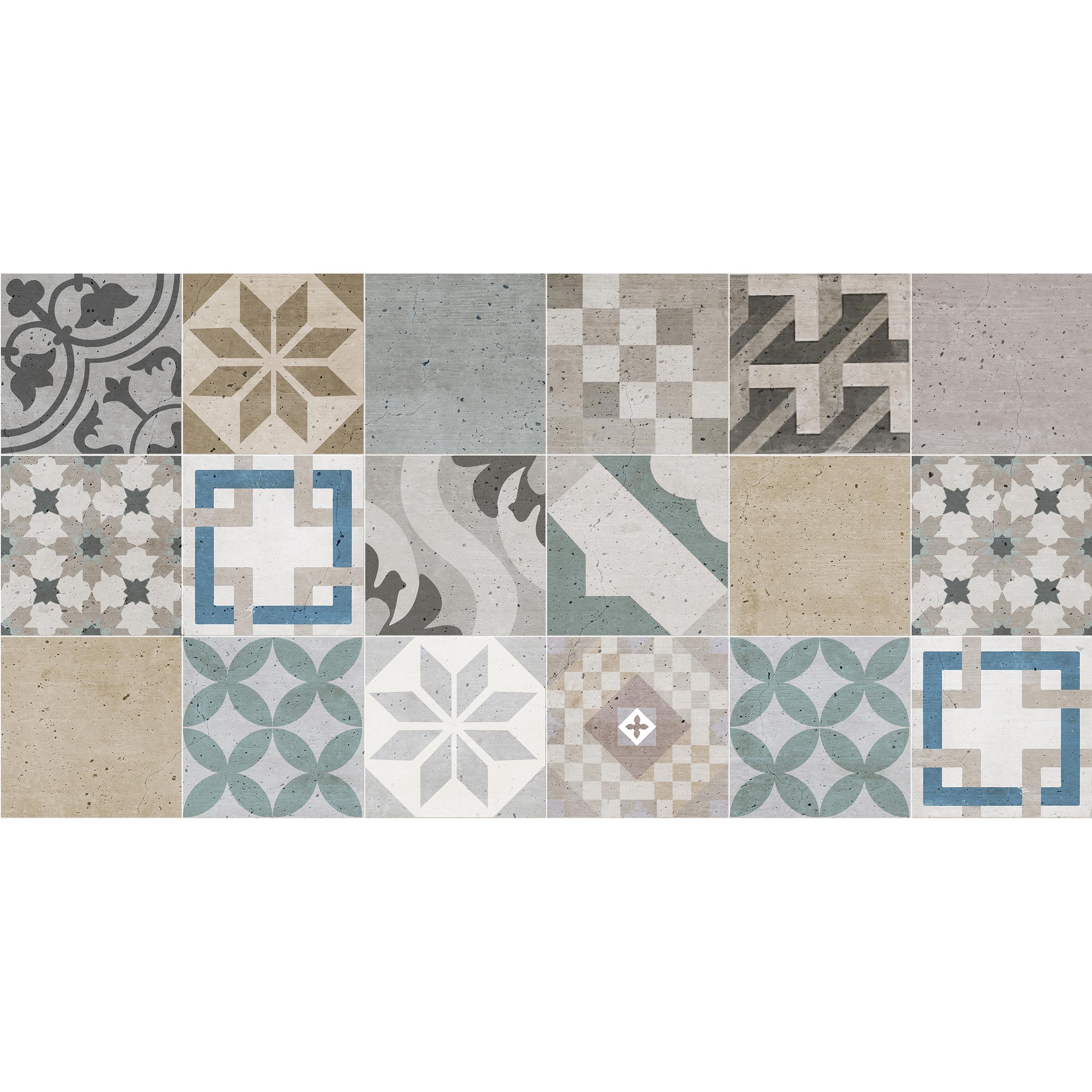 VINILIKO, Alfombra de vinilo  Azulejos vintage 1   50x100