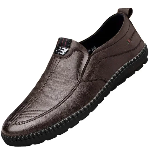 TK Zapatos De Cuero Para Hombre Veraniegos Y Transversales Mocasines Negros Casual Cómodos Para Conducir Y Caminar En Primavera/Otoño