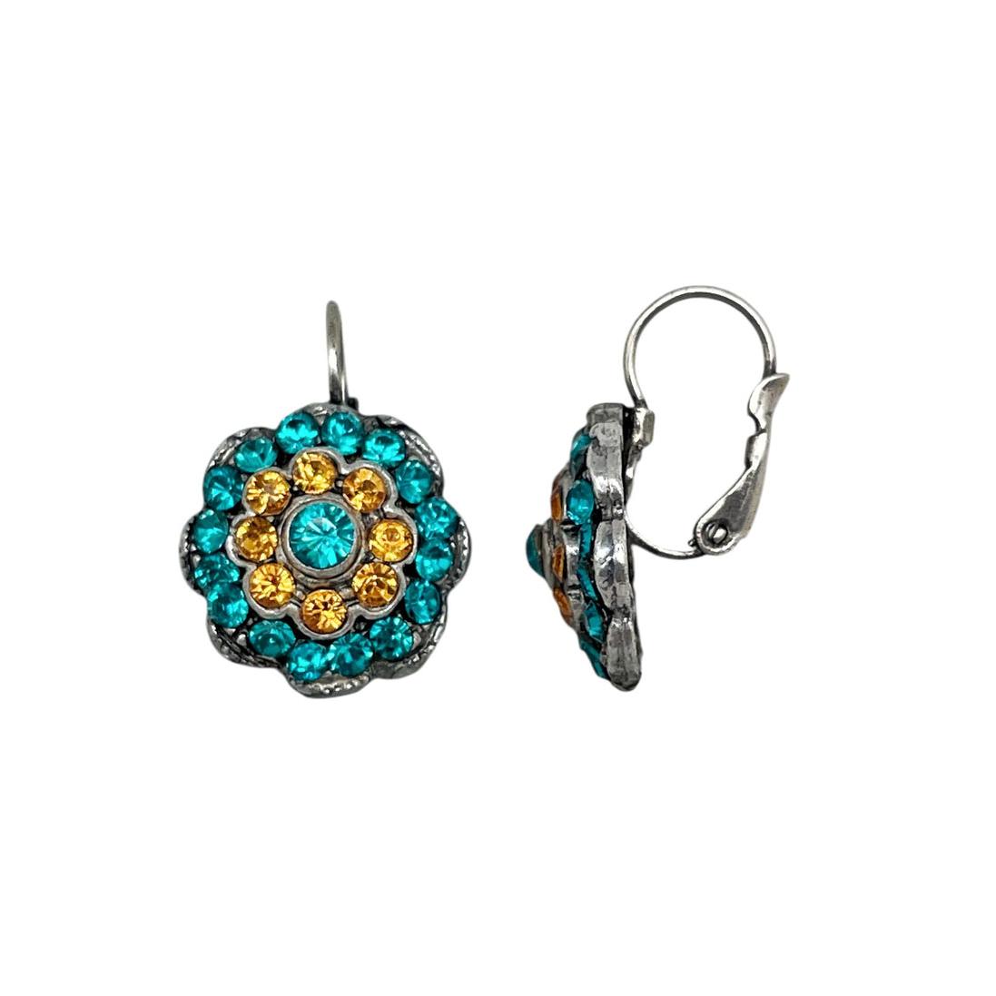 Pendientes Blue Zircon Sw plata 10µ