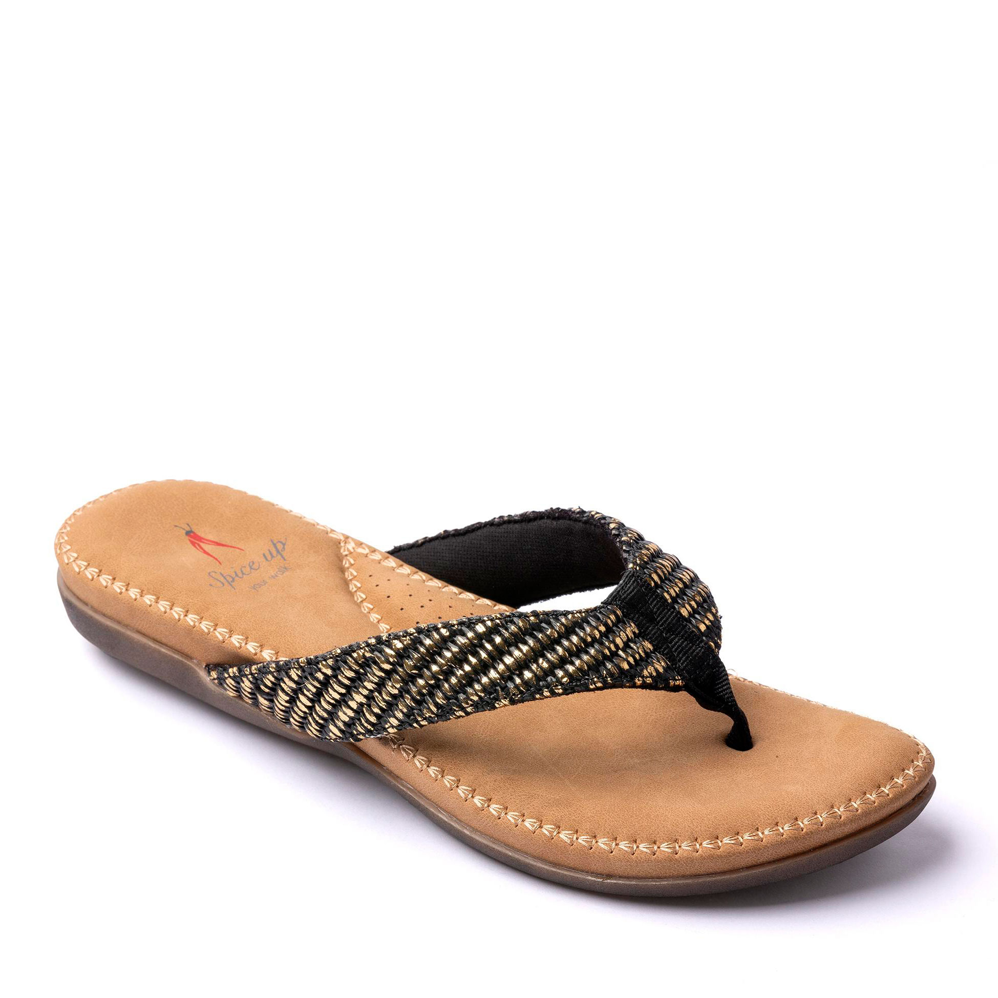 Spice Up Chanclas Negras SU25005-31000 , para Mujer