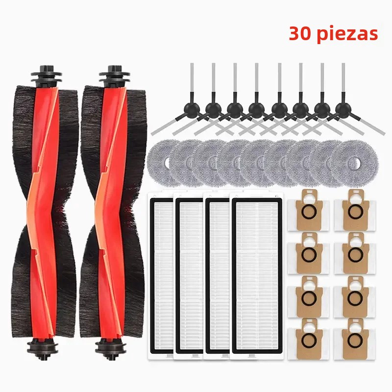 TK Accesorios Para Aspiradora Robot Xiaomi X20 Max/D109GL Cepillo Principal Lateral Filtro Hepa Paño De Mopa Bolsa De Polvo Repuesto