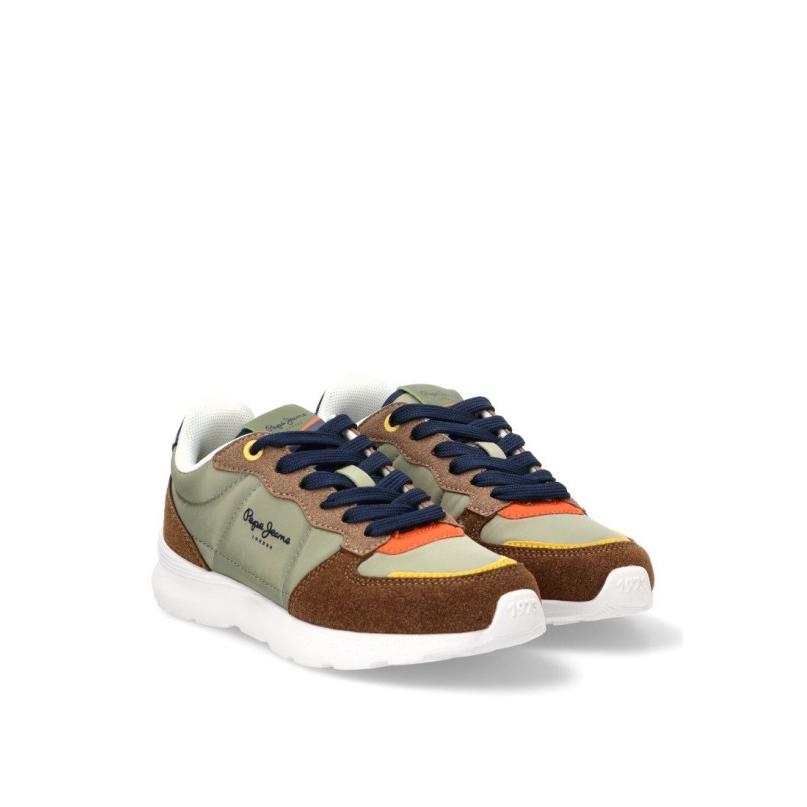 Zapatillas Casual Pepe Jeans - Niño - Suela Plana - Modelo Pbs400009 - Color Marron