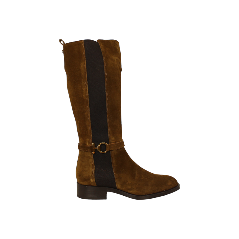 bota con aplique y elastico lateral linea coutoure fabricada en españa