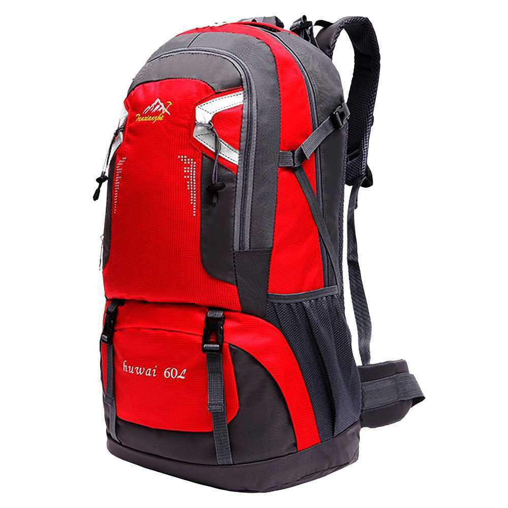 OZIO FITNESS Mochila Roja 60 Litros Impermeable con Cierres Asas y Correas de Seguridad