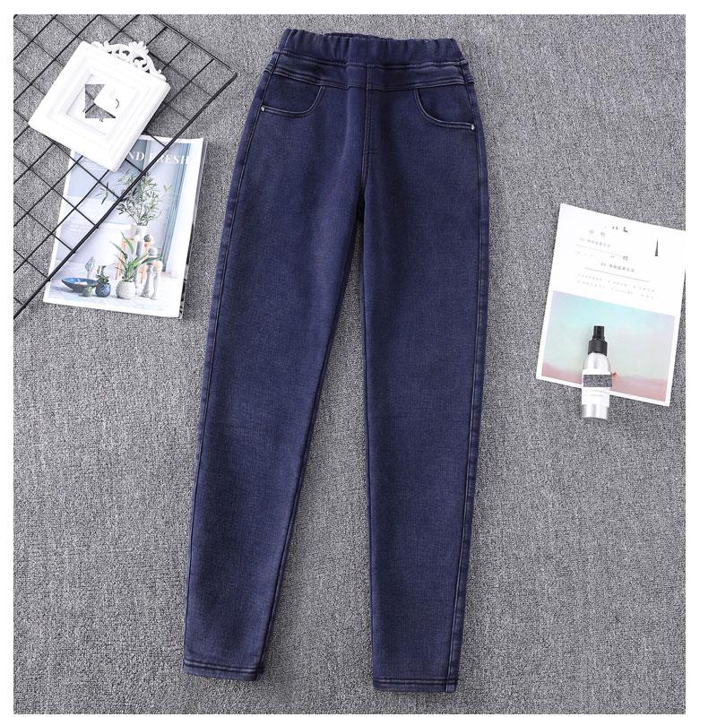 TK Pantalones Vaqueros Algodón Abrigo Oversize Lápiz Moda Señora Pantalones Flacos