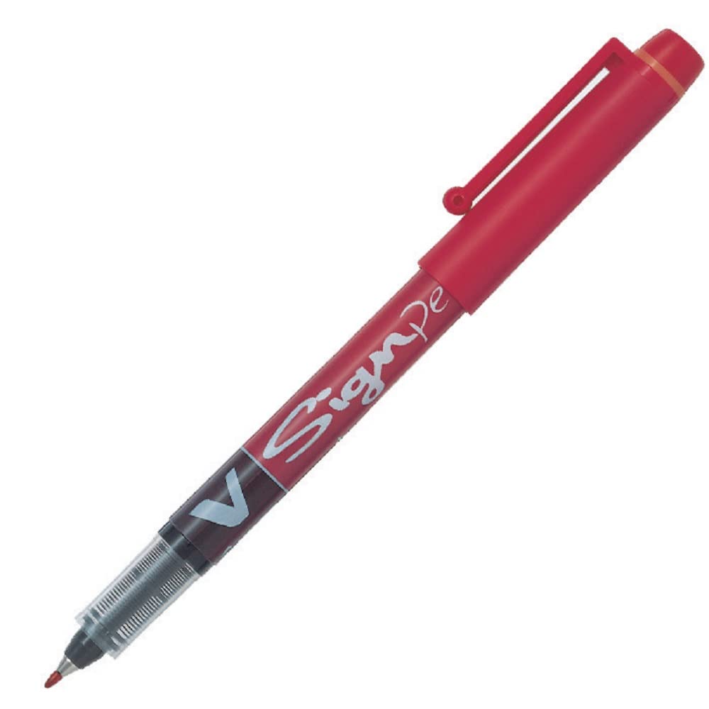 Pilot - V-Sign Pen - Punta De Fibra - Rojo - Punto Medio - (Caja 12 unidades)