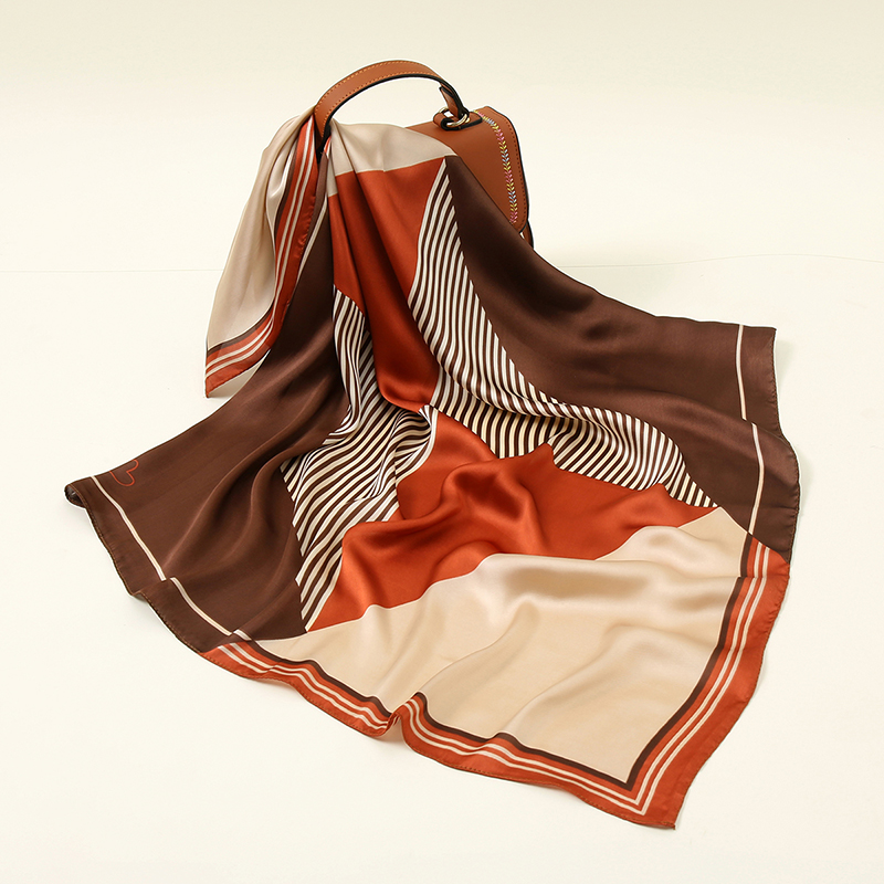 Pañuelo De Seda Cuadrado 70x70cm Para Mujer Hermoso Y Versátil Puede Usarse Como Cuello, Bandeja De Cabello, Bufanda, Foulard Adecuado Para Verano Estilo Fashion