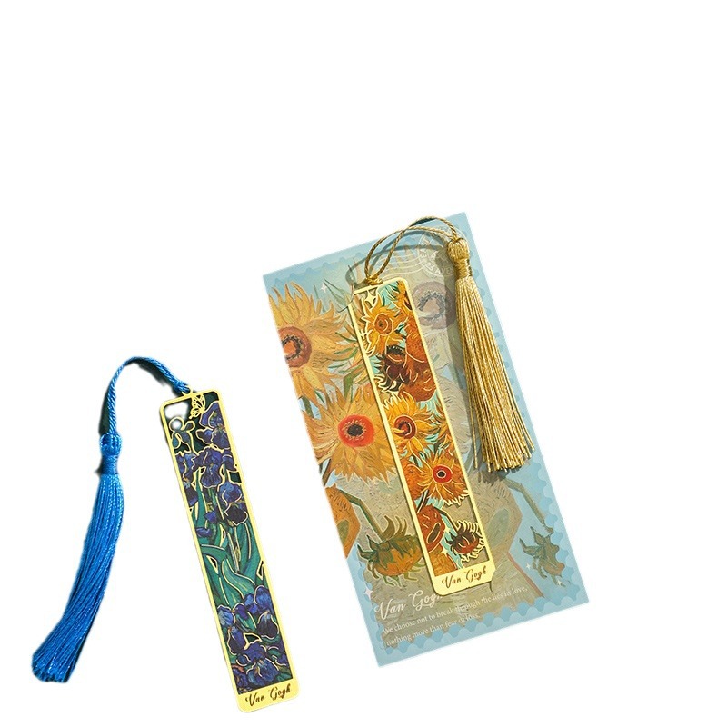 Set de 4 Marcapáginas Metálicos con Borlas, Marcapáginas, Marcadores de Página, Clips para Lectura, Marcadores para Amantes de los Libros