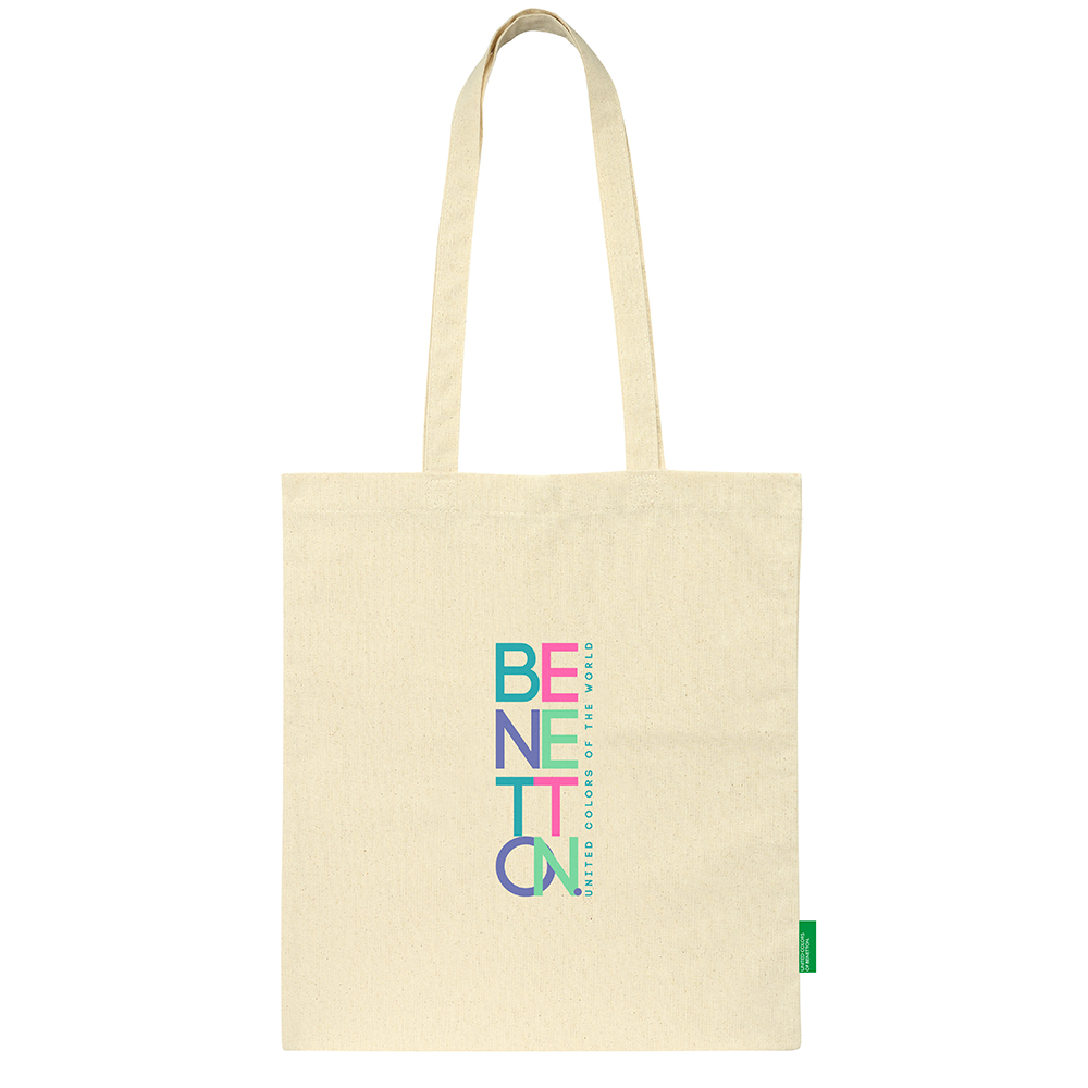 Safta BENETTON Bolso Tote de Mujer: Cómodo, Versátil y Resistente - 38x42 cm, Natural Beige