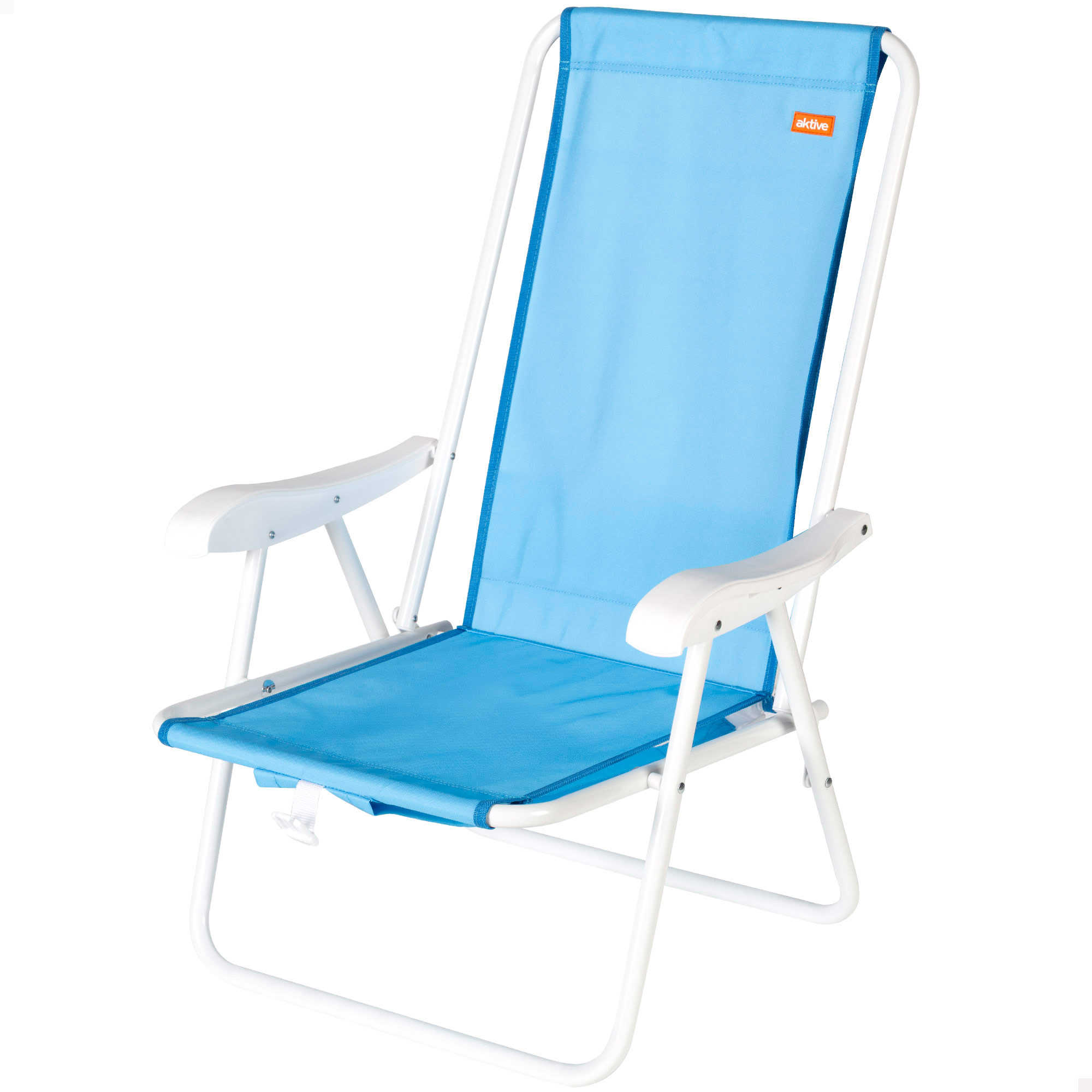 Aktive - Silla de playa plegable, colores llamativos, 44x40x81 cm, diseño tipo mochila, con bolsillo de red, estructura de acero, tejido poliéster, hasta 110 kg, packs playa