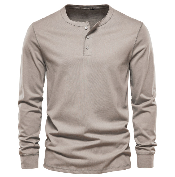 TK Camiseta de manga larga y cuello redondo para hombre, estilo casual otoñal, corte ajustado, ideal para deportes.