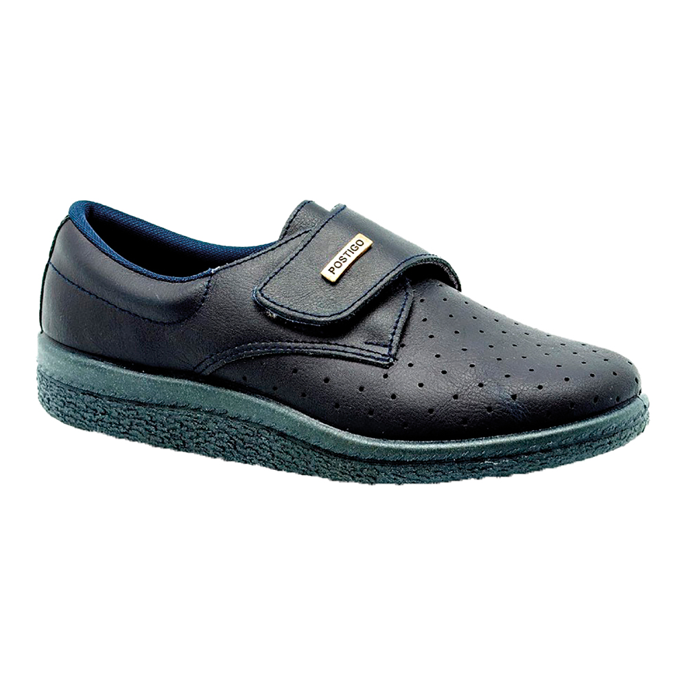 JAVER ZUECO ANATÓMICO CERRADO AZUL PERFORADO