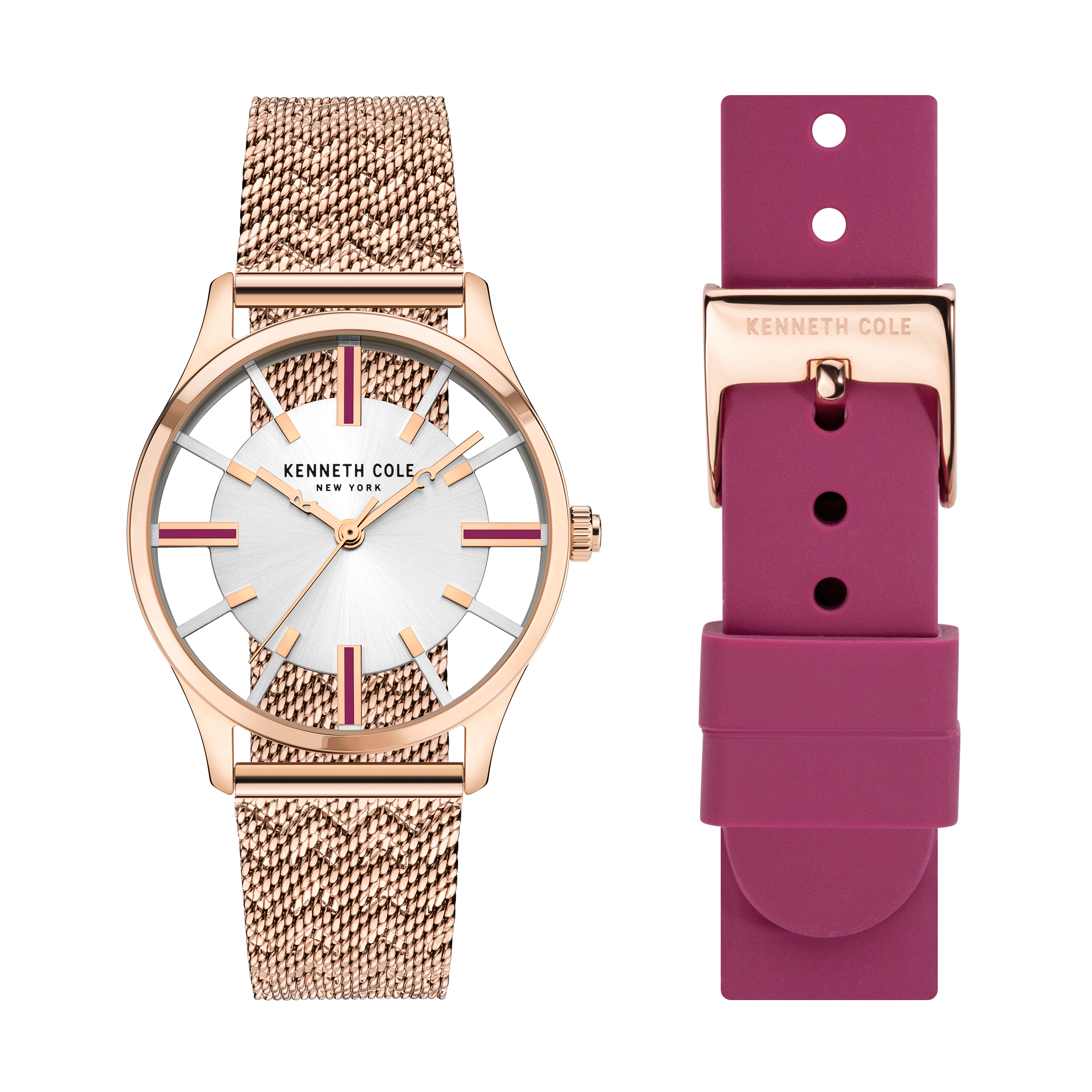 Kenneth Cole Reloj Mujer Analogico Cuarzo con Correa de Acero inoxidable KCWLG2124002