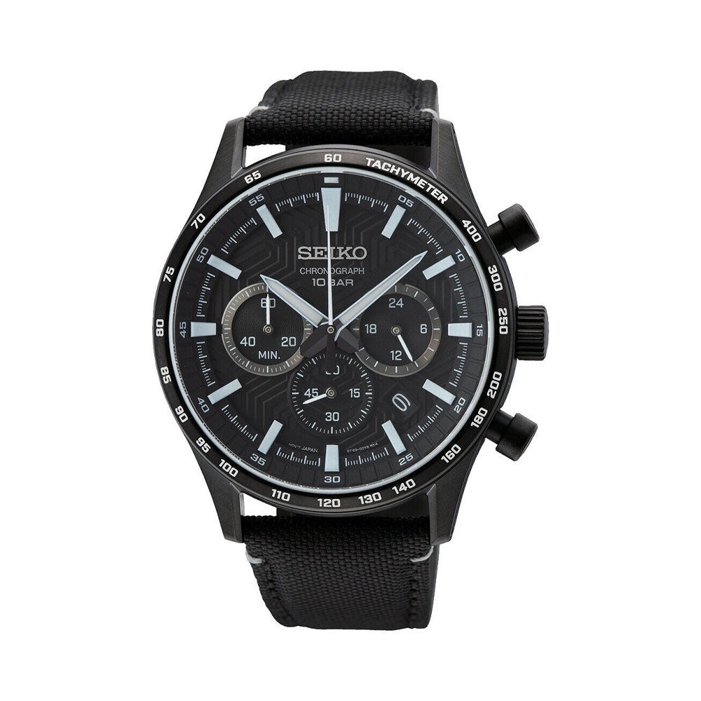 reloj cronógrafo hombre Seiko Discover More SSB417P1 43mm cristal de zafiro 100m WR correa de tela